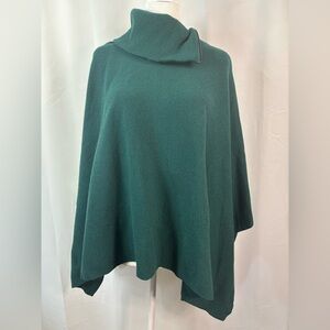 Chico's Spilt Neck Sweater Poncho Green- NWOT- L/XL